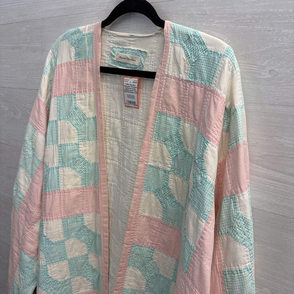 Threaded Heirlooms Pastel Quilted Jacket O/S