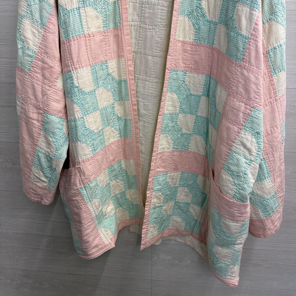 Threaded Heirlooms Pastel Quilted Jacket O/S