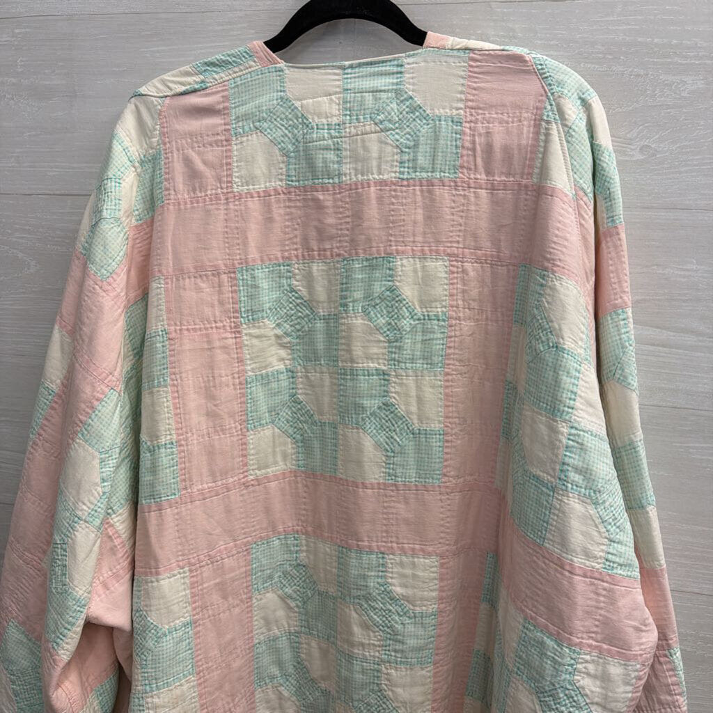 Threaded Heirlooms Pastel Quilted Jacket O/S
