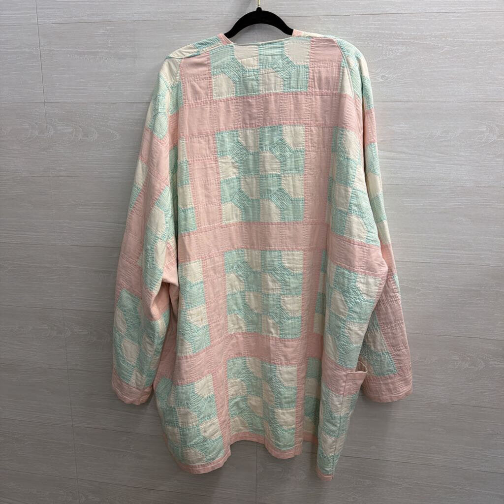 Threaded Heirlooms Pastel Quilted Jacket O/S