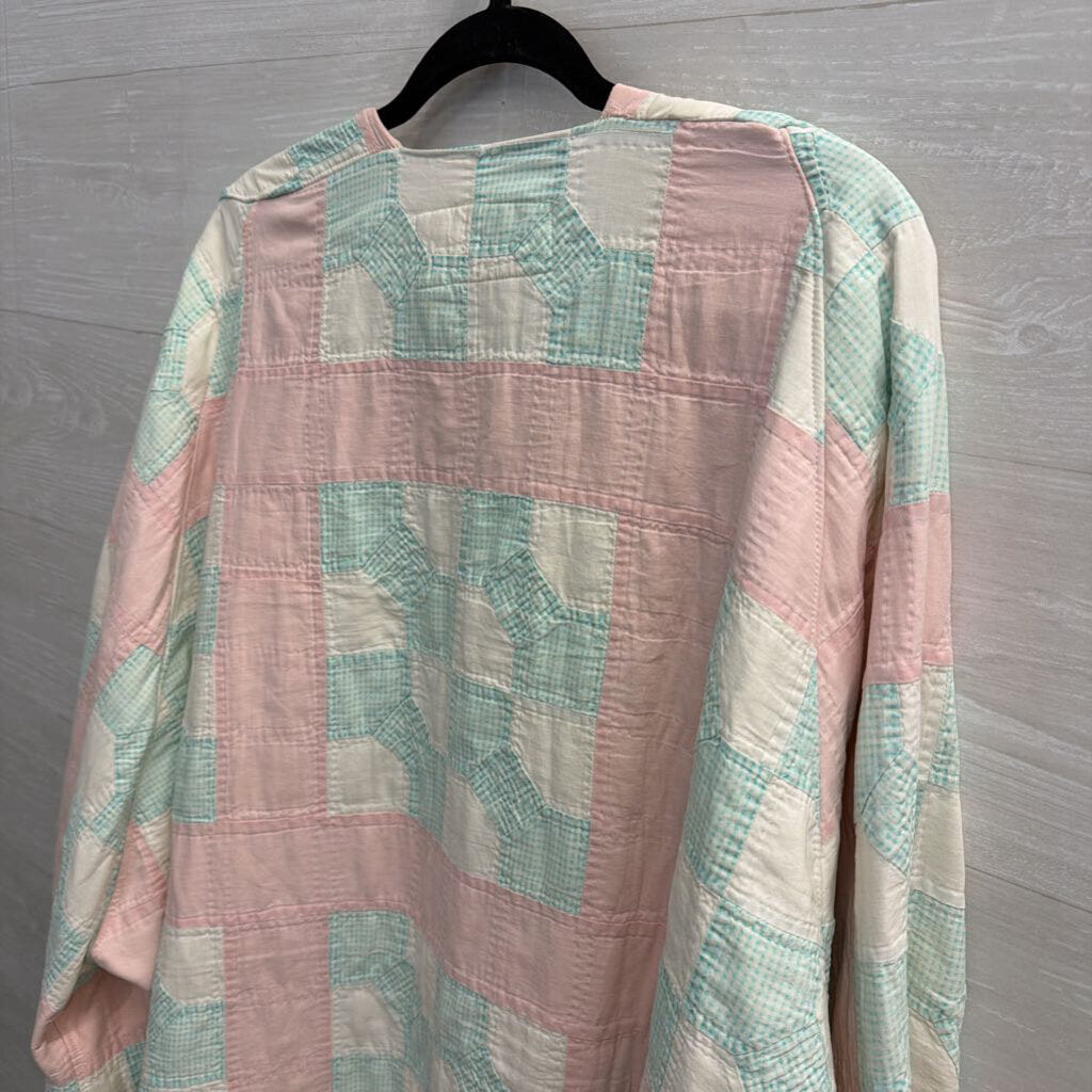Threaded Heirlooms Pastel Quilted Jacket O/S