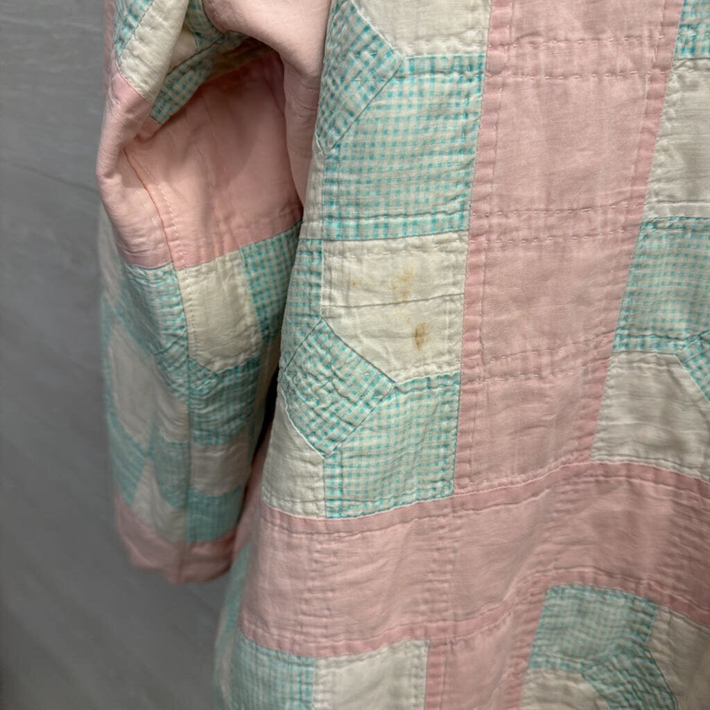 Threaded Heirlooms Pastel Quilted Jacket O/S