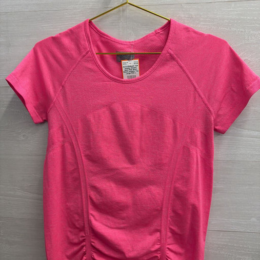 Athelta Neon Pink Short Sleeve Athletic Top Large