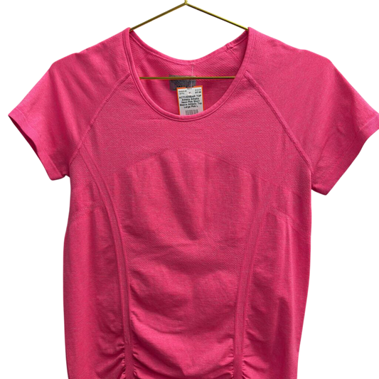 Athelta Neon Pink Short Sleeve Athletic Top Large
