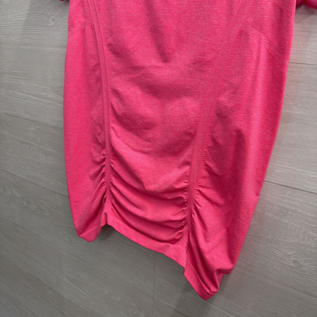 Athelta Neon Pink Short Sleeve Athletic Top Large