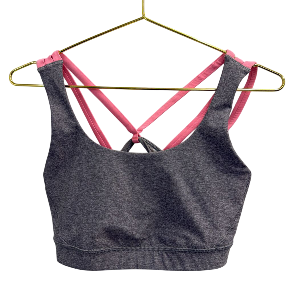 Lululemon Grey/ Pink Strappy Sports Bra 10