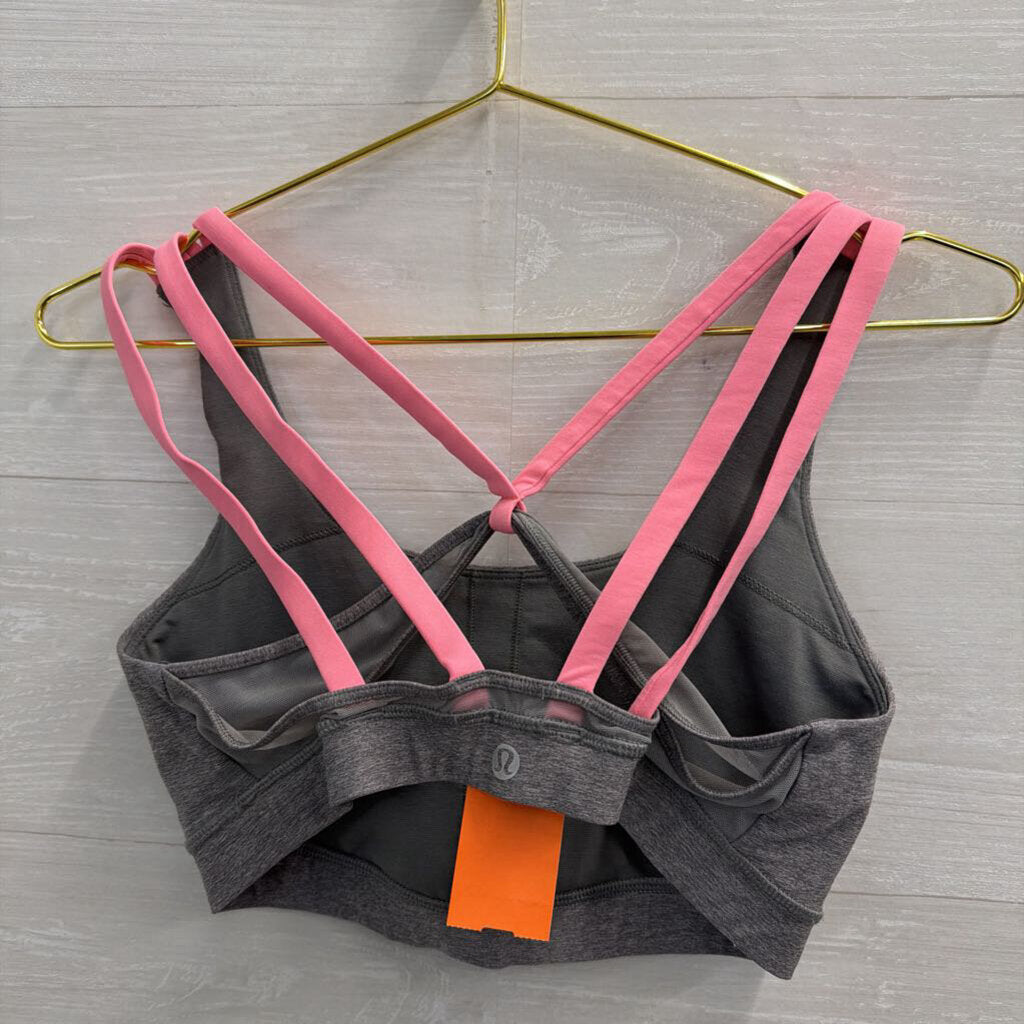 Lululemon Grey/ Pink Strappy Sports Bra 10
