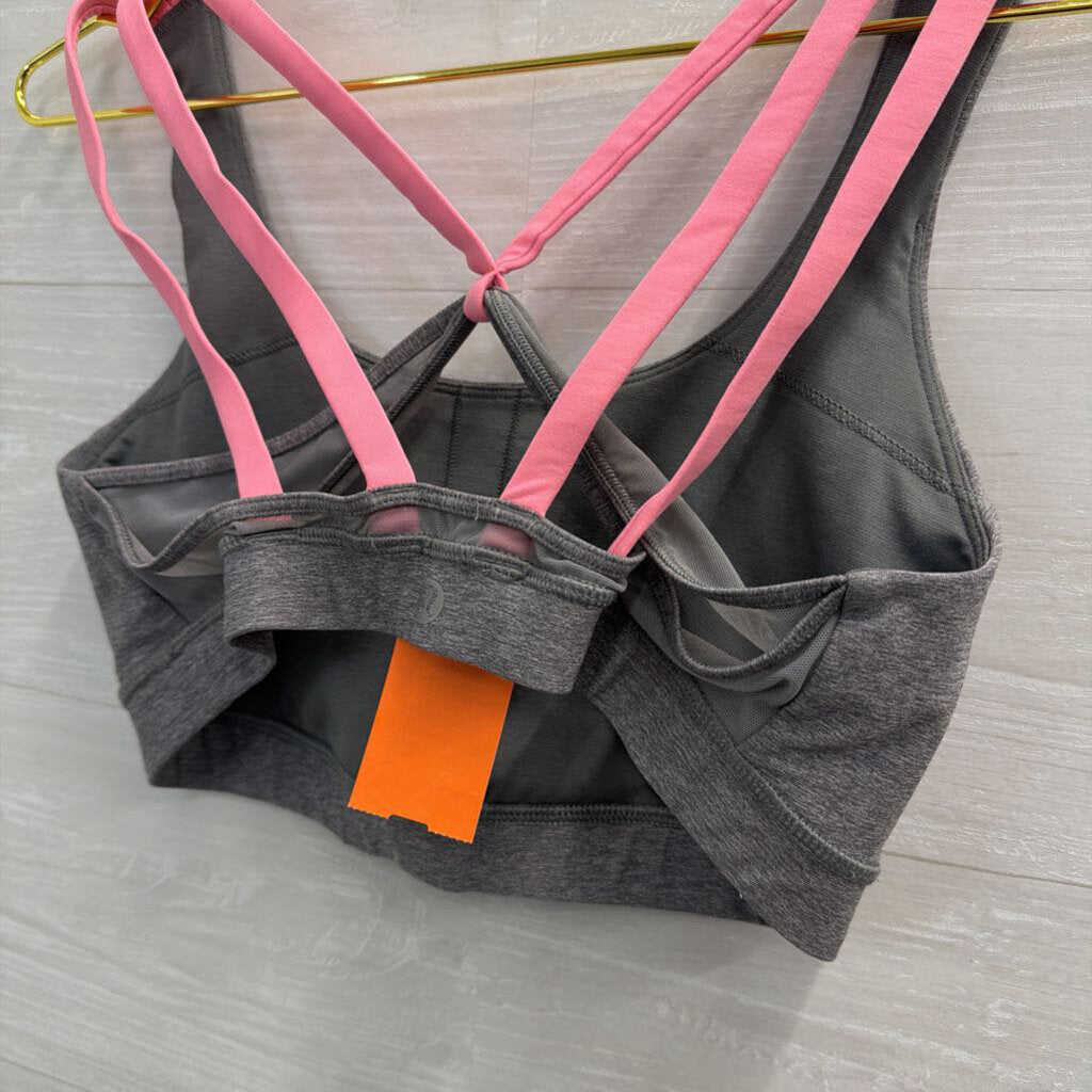 Lululemon Grey/ Pink Strappy Sports Bra 10