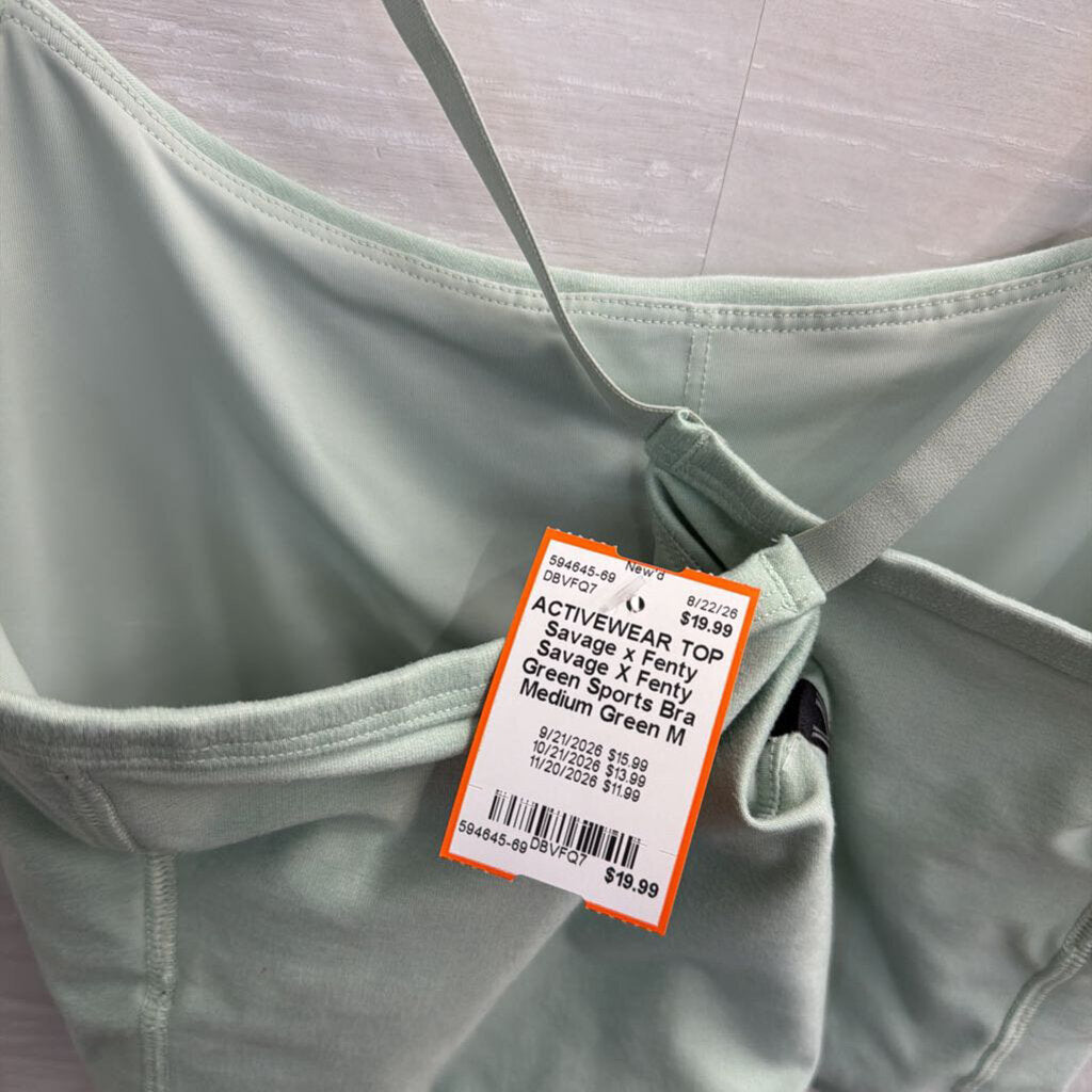 Savage X Fenty Green Sports Bra Medium