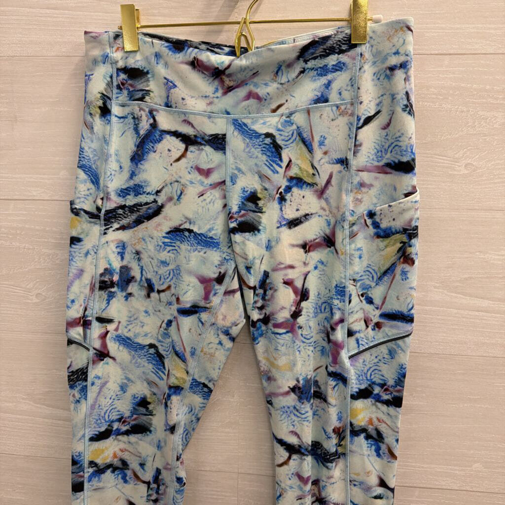 Lululemon Blue/ Multi Print Leggings 10