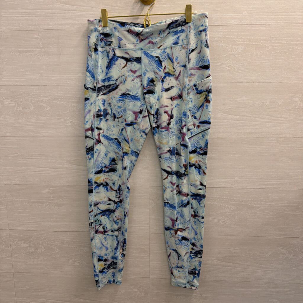 Lululemon Blue/ Multi Print Leggings 10