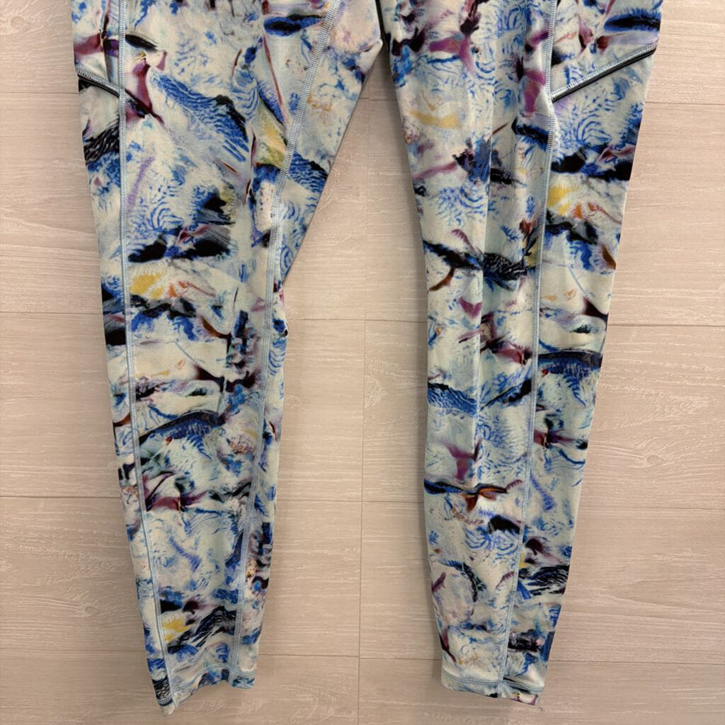 Lululemon Blue/ Multi Print Leggings 10