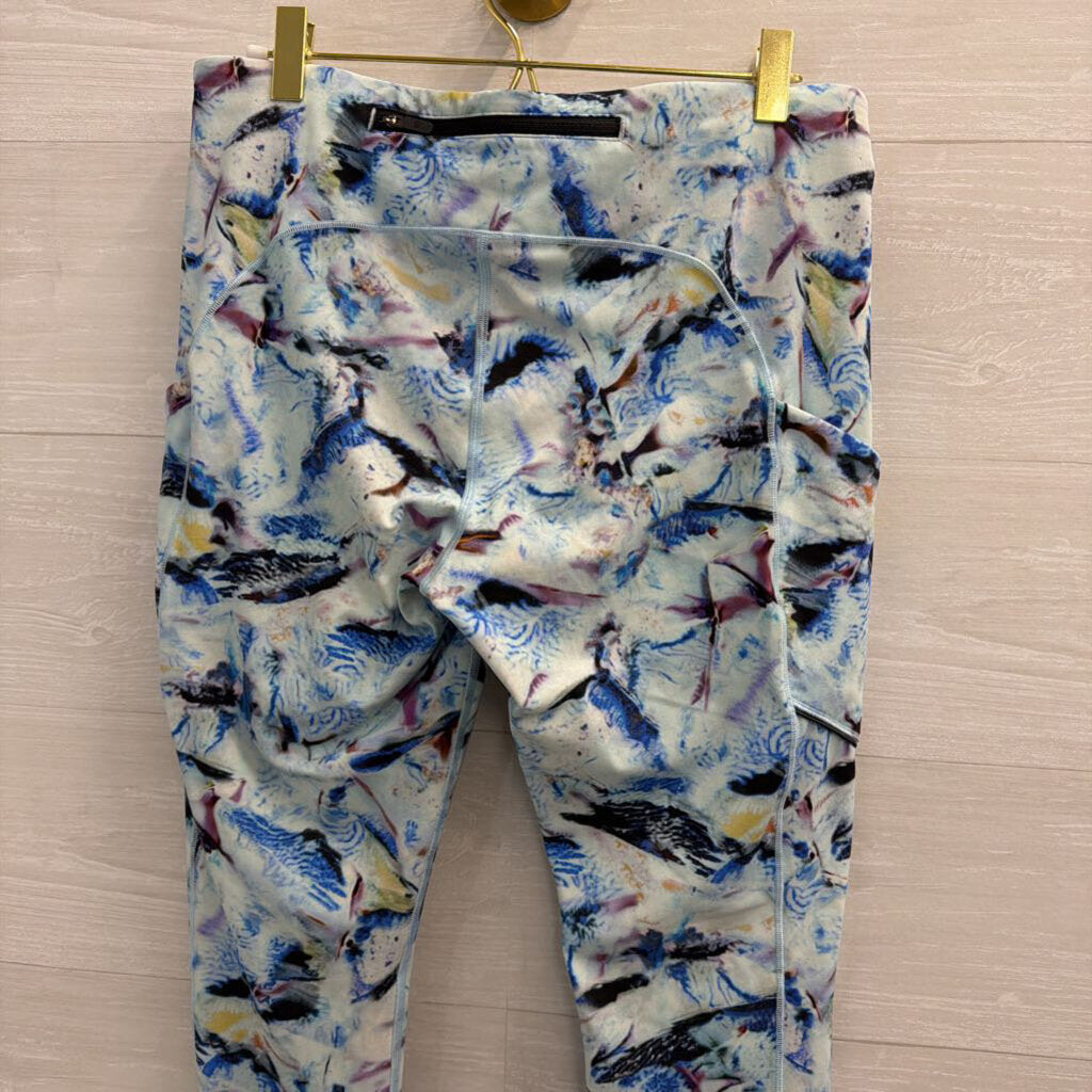 Lululemon Blue/ Multi Print Leggings 10