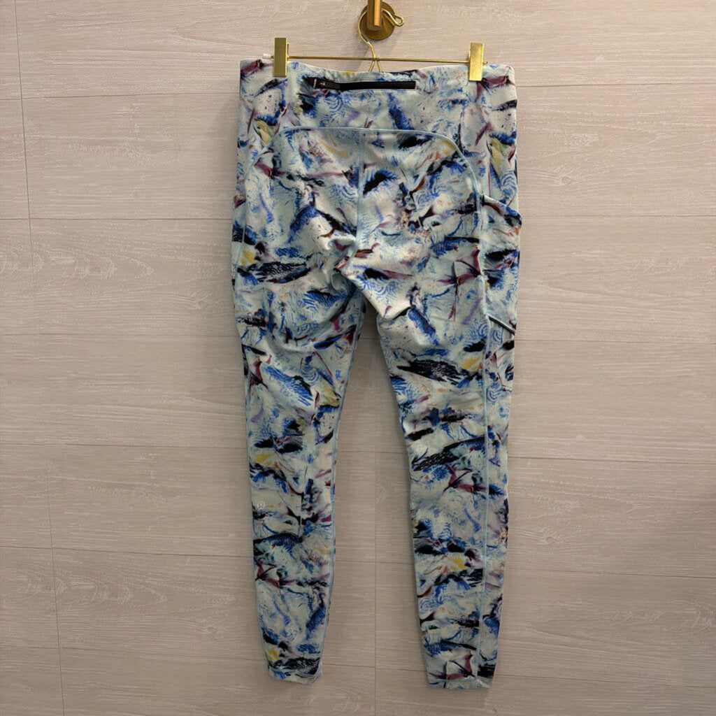 Lululemon Blue/ Multi Print Leggings 10