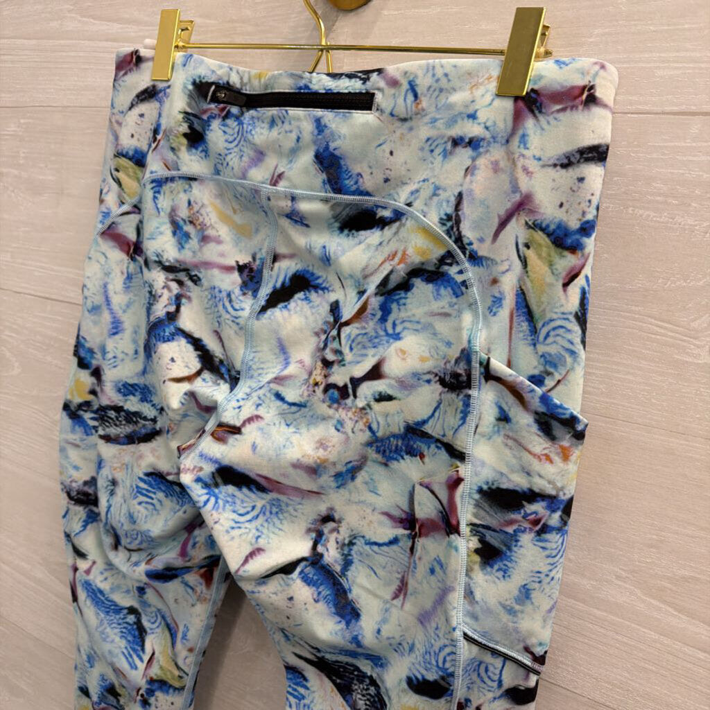 Lululemon Blue/ Multi Print Leggings 10
