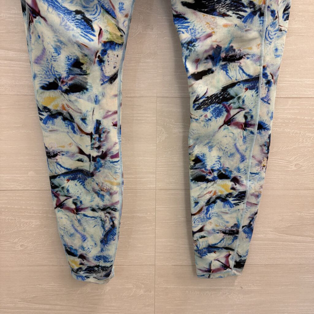 Lululemon Blue/ Multi Print Leggings 10
