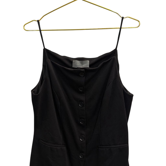 Sunday In Brooklyn Black Button Front Sleeveless Top Large