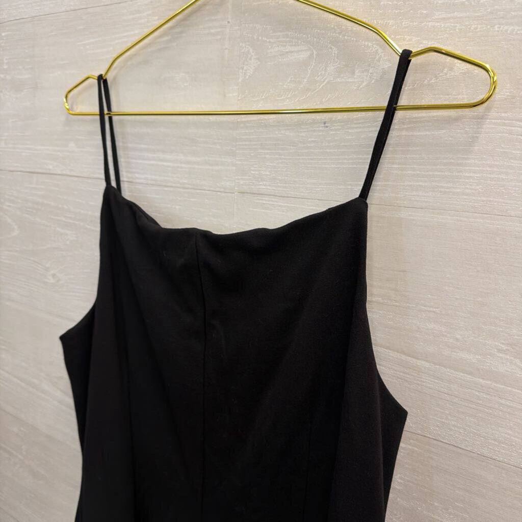 Sunday In Brooklyn Black Button Front Sleeveless Top Large