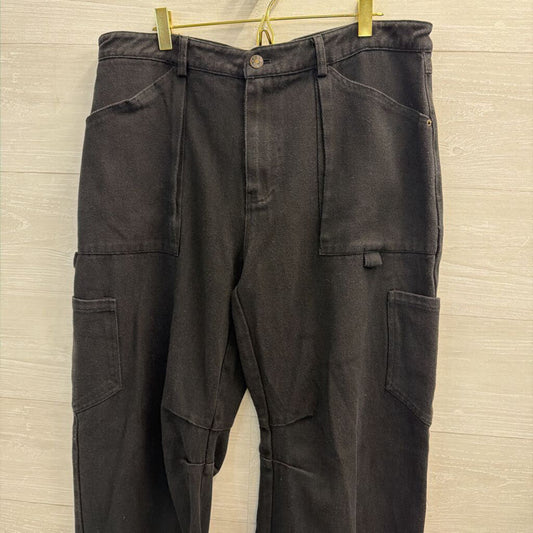 Lioness Black Denim Wide Leg Jeans Extra Large