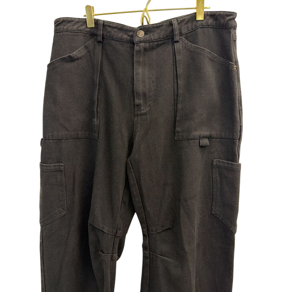 Lioness Black Denim Wide Leg Jeans Extra Large