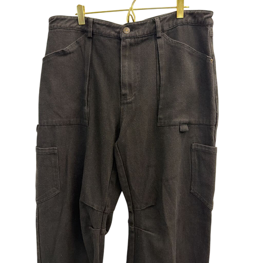 Lioness Black Denim Wide Leg Jeans Extra Large