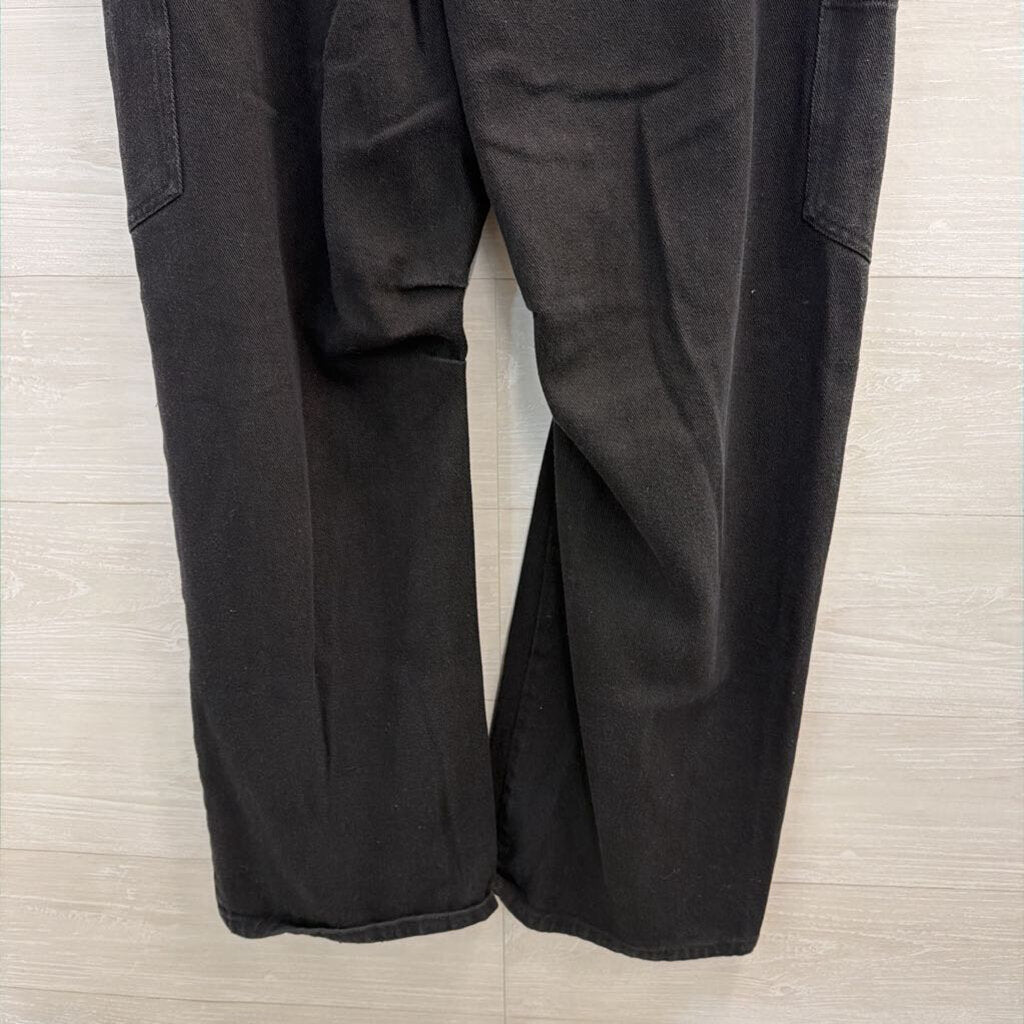 Lioness Black Denim Wide Leg Jeans Extra Large