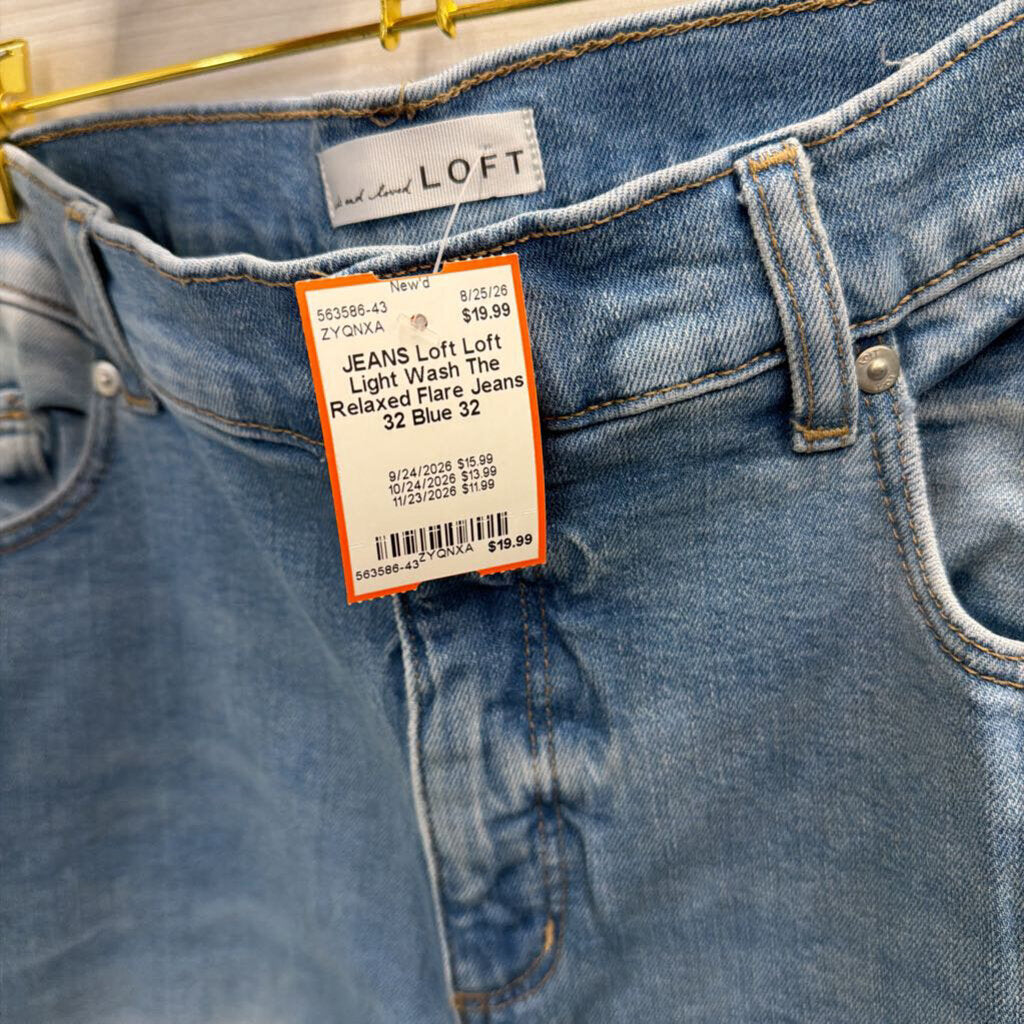 Loft Light Wash The Relaxed Flare Jeans 32