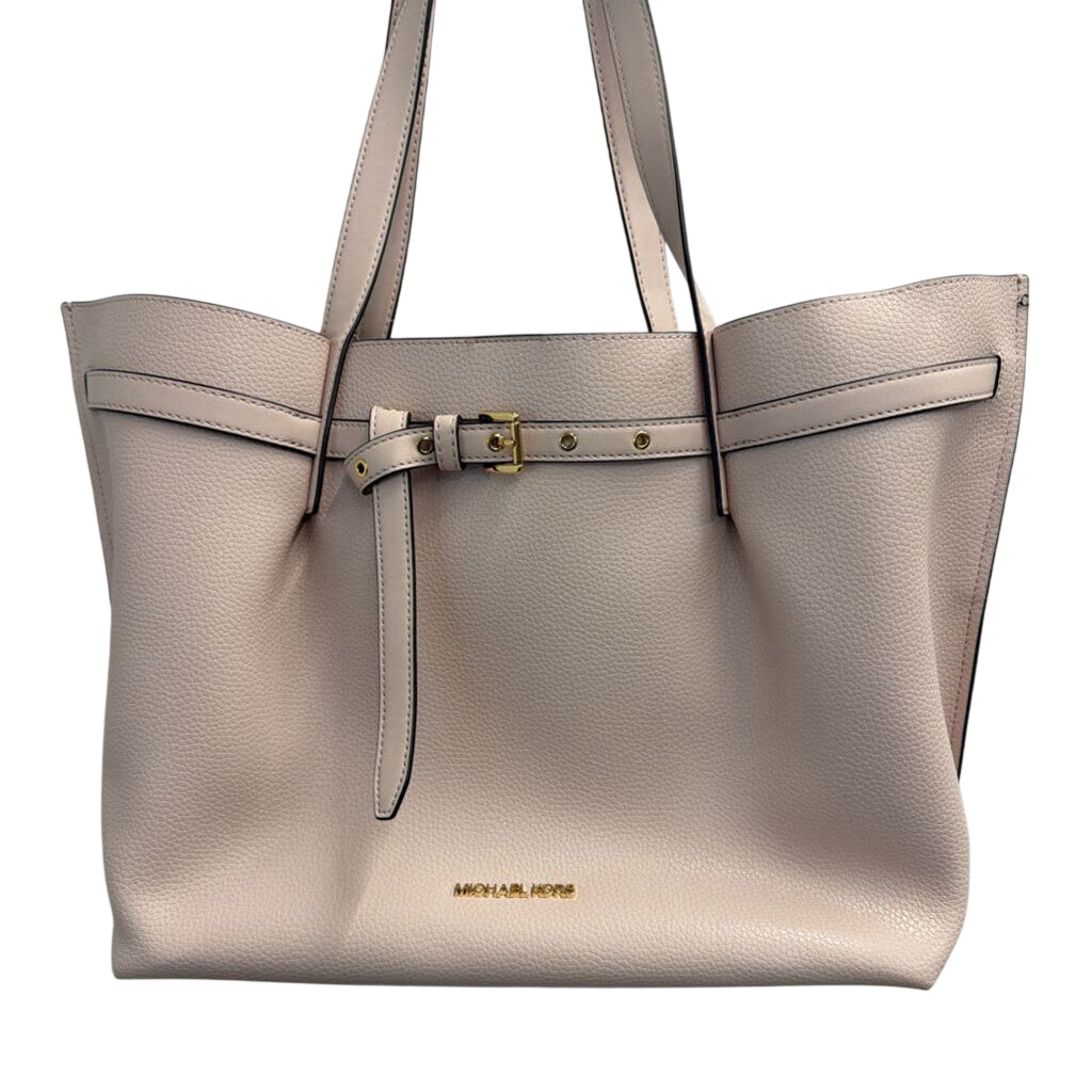 Michael Kors Pink Pebbled Leather Emilia Large Tote Purse