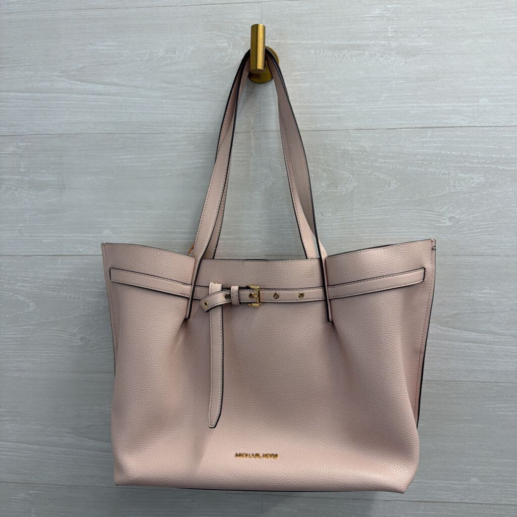 Michael Kors Pink Pebbled Leather Emilia Large Tote Purse
