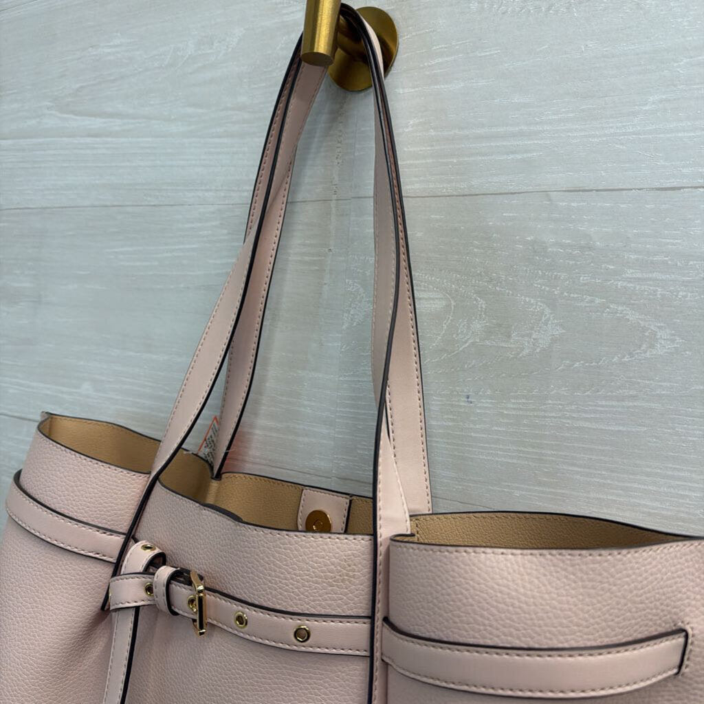 Michael Kors Pink Pebbled Leather Emilia Large Tote Purse