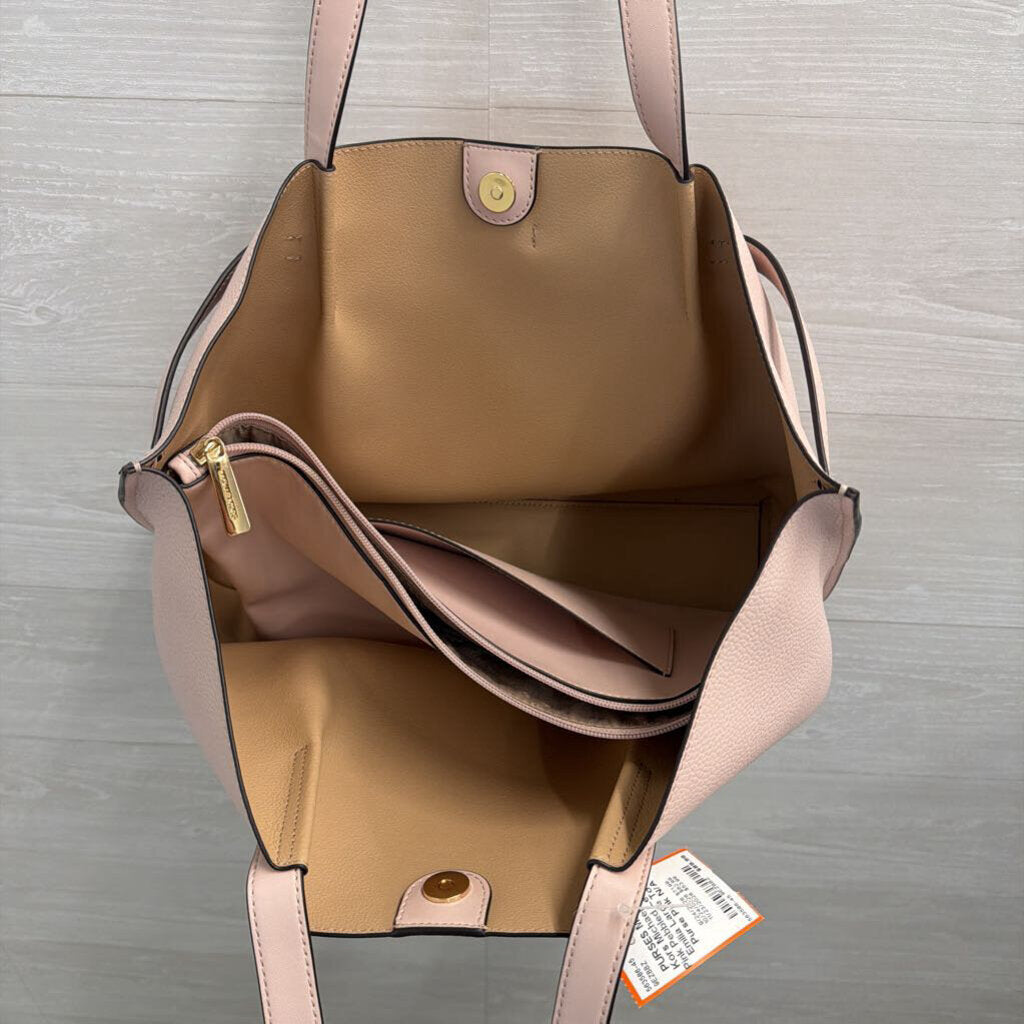 Michael Kors Pink Pebbled Leather Emilia Large Tote Purse