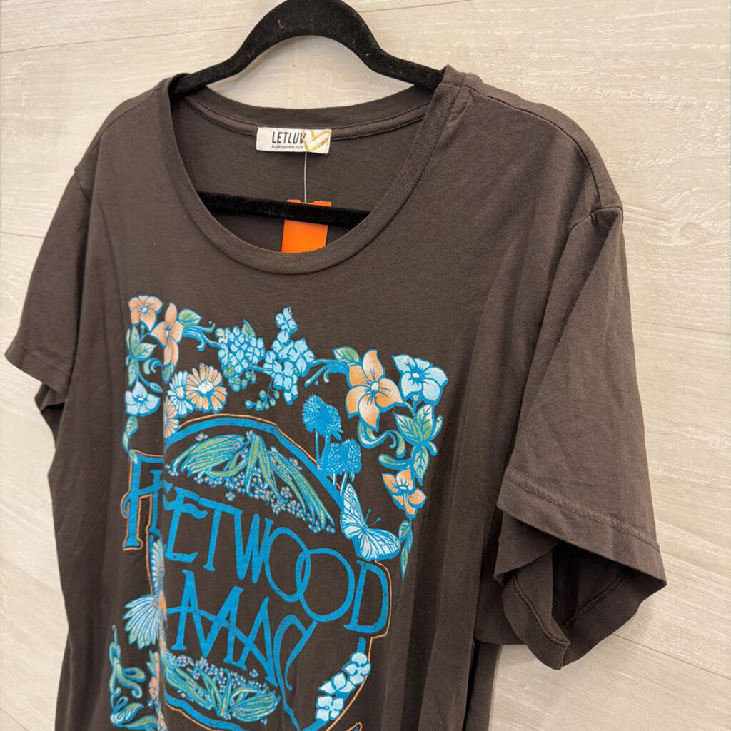 Let Luv Grey/ Multi Fleetwood Mac Short Sleeve Graphic Tee Extra Large