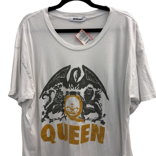 Day Dreamer White/ Black Queen Short Sleeve Graphic Tee Large
