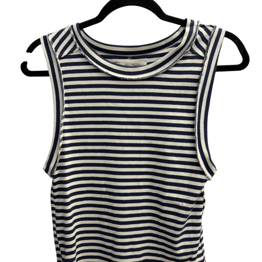 We The Free White/ Navy Striped Tank Top Large