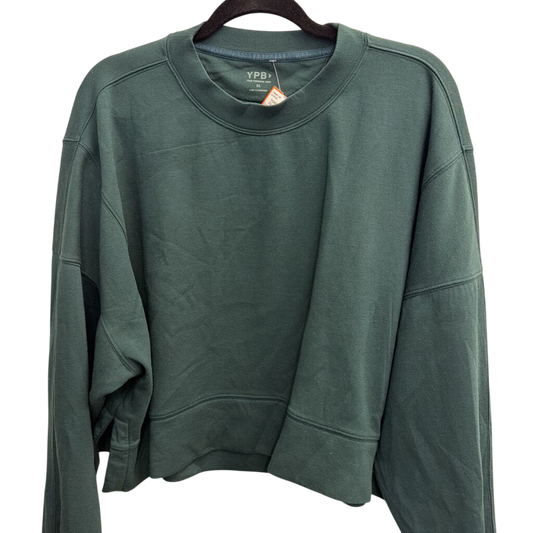 YPB Green Cropped Crewneck Sweatshirt Extra Large