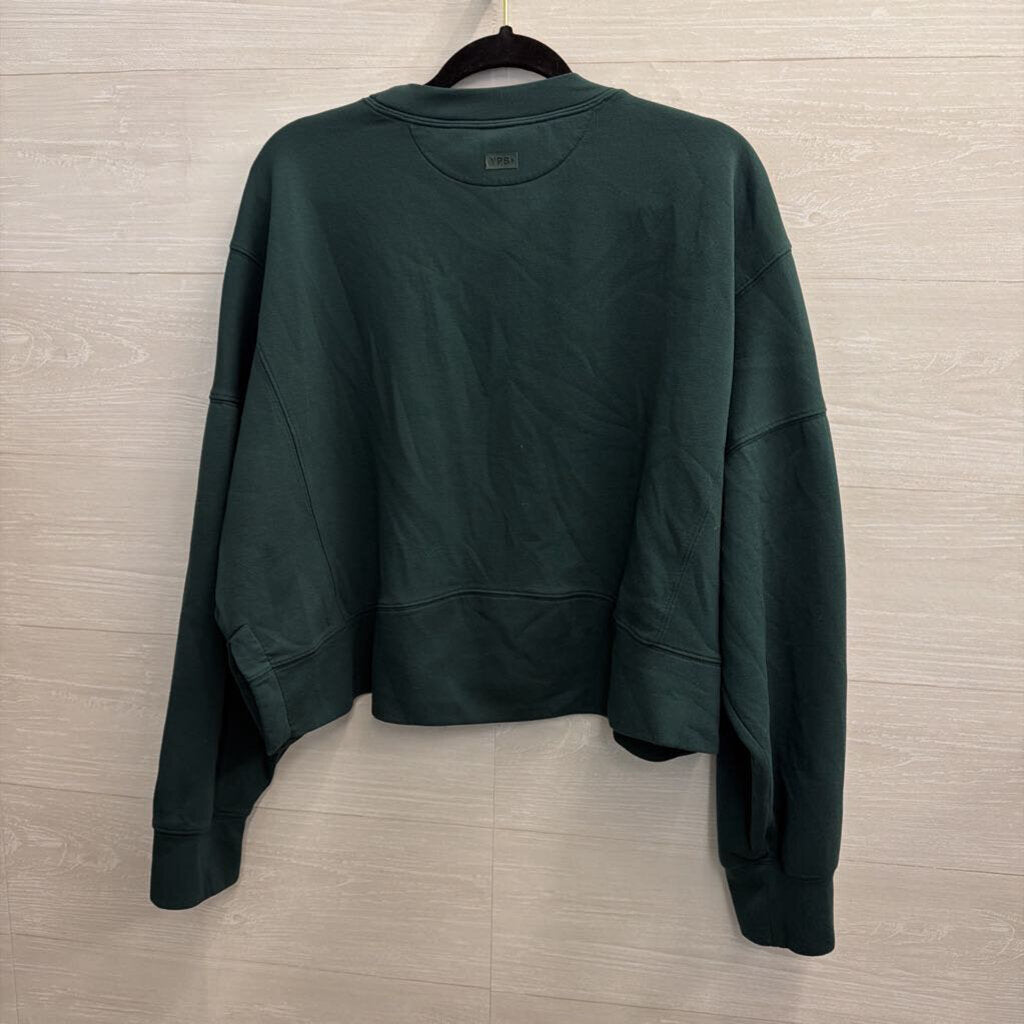 YPB Green Cropped Crewneck Sweatshirt Extra Large