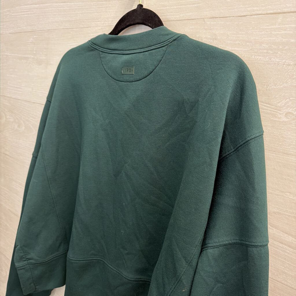 YPB Green Cropped Crewneck Sweatshirt Extra Large