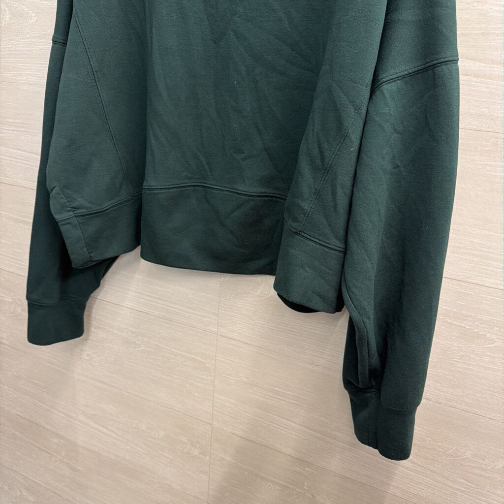 YPB Green Cropped Crewneck Sweatshirt Extra Large