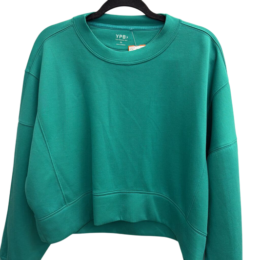 YPB Green Cropped Crewneck Sweatshirt Extra Large