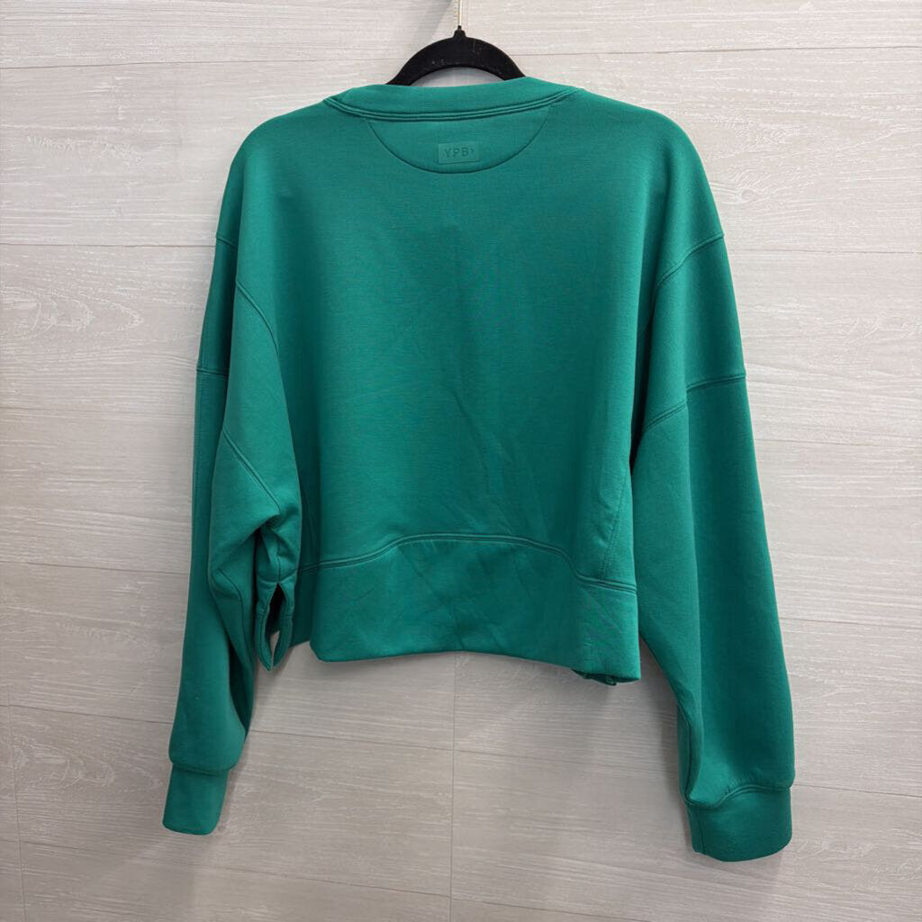YPB Green Cropped Crewneck Sweatshirt Extra Large