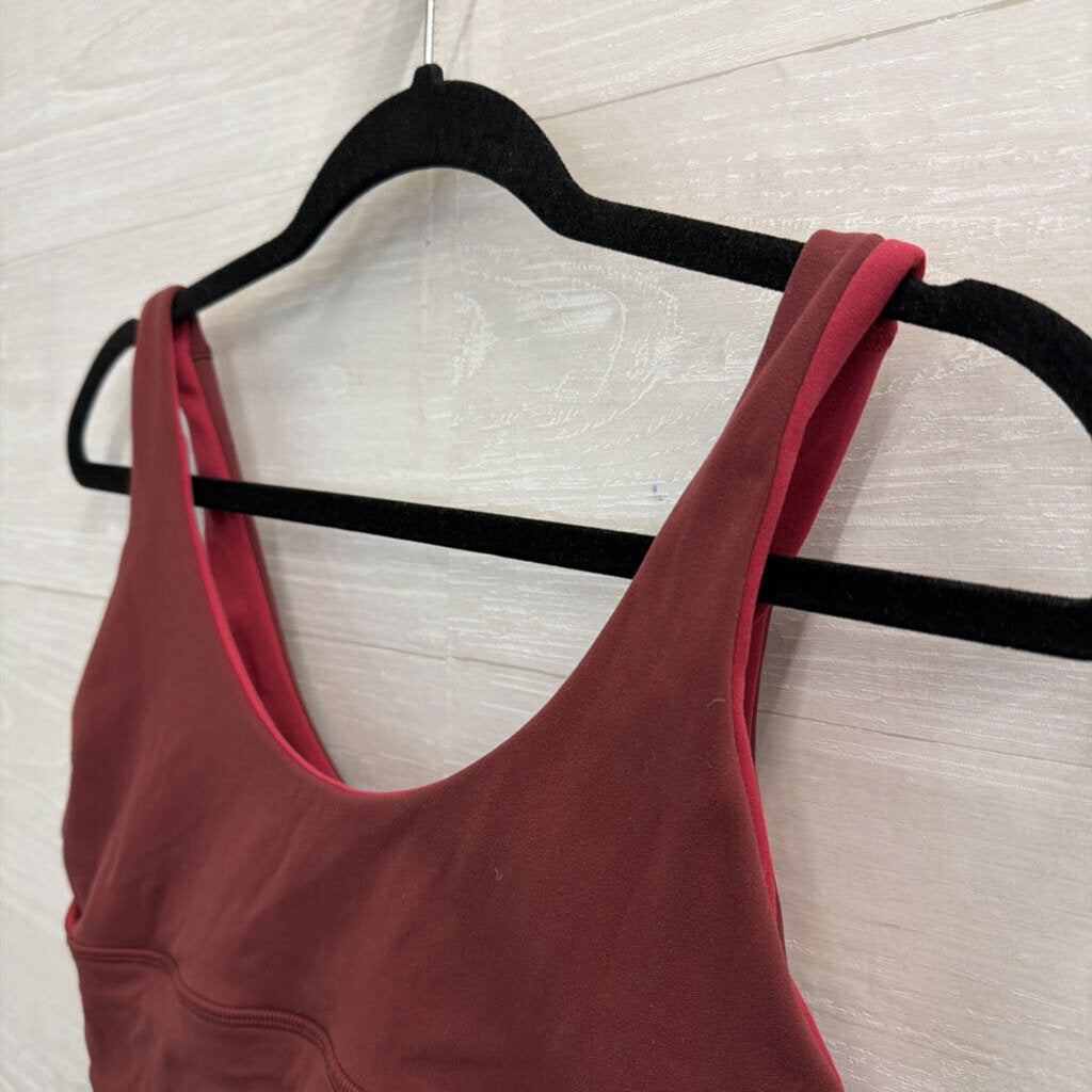 Lululemon Burgundy/ Red Reversible Sports Bra Medium