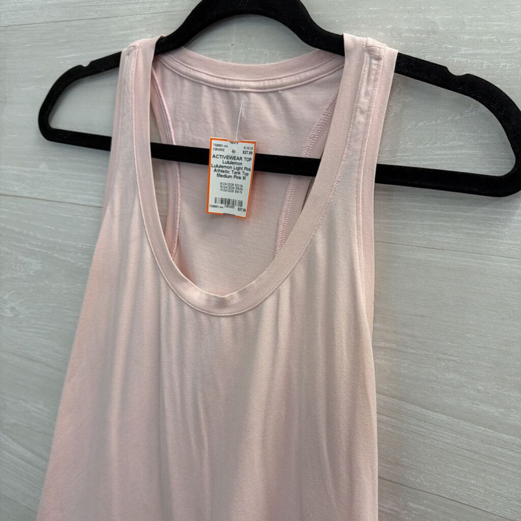 Lululemon Light Pink Athletic Tank Top Medium