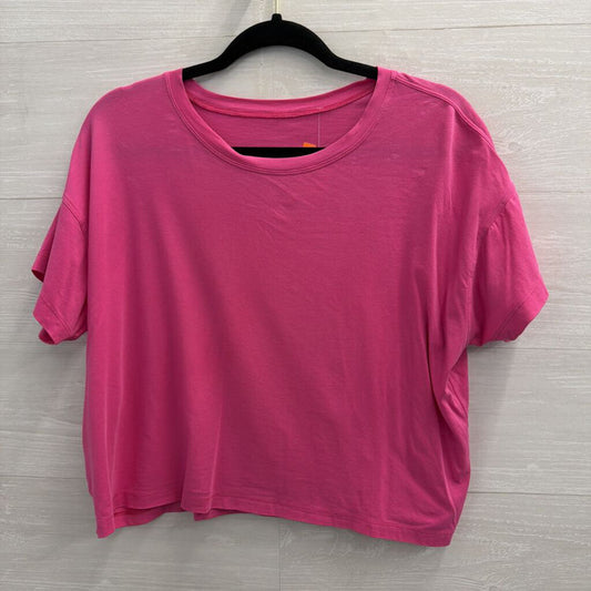 Lululemon Pink Cropped Short Sleeve Top Medium
