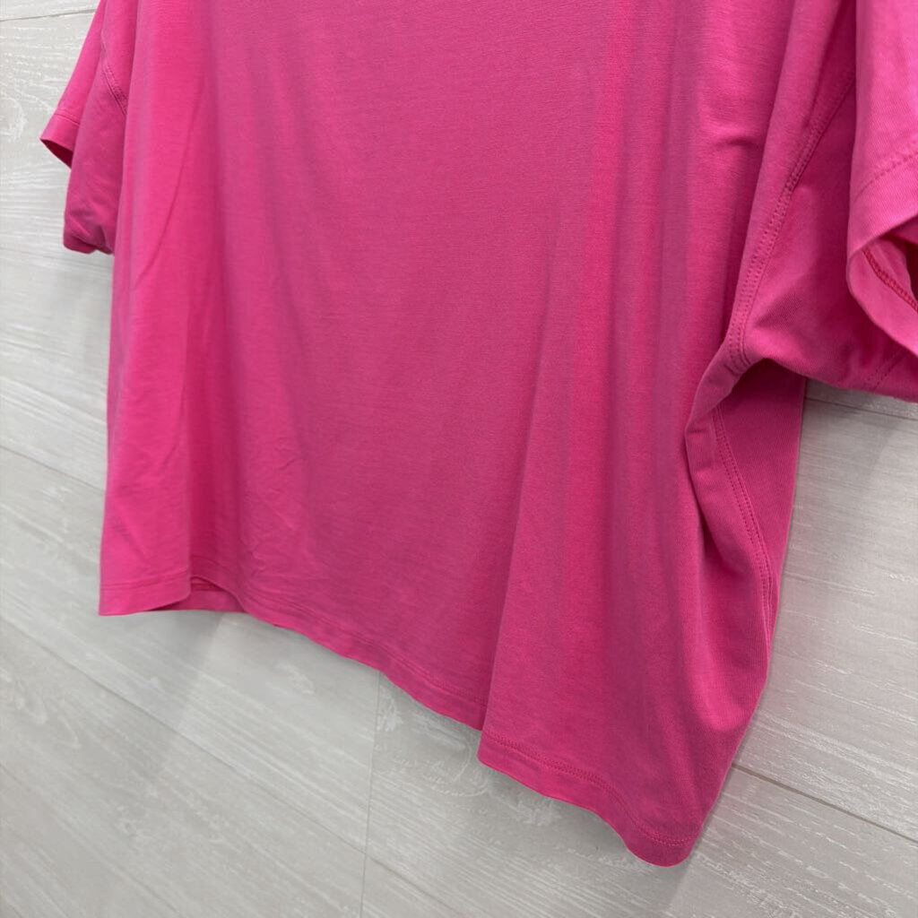 Lululemon Pink Cropped Short Sleeve Top Medium