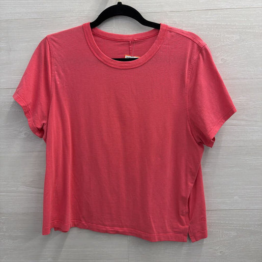 Lululemon Pink Cropped Short Sleeve Top Medium