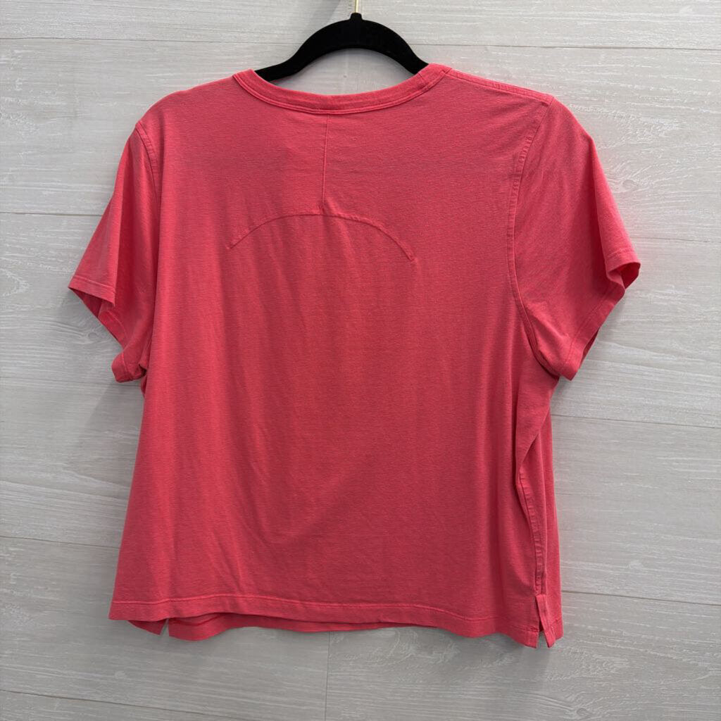 Lululemon Pink Cropped Short Sleeve Top Medium
