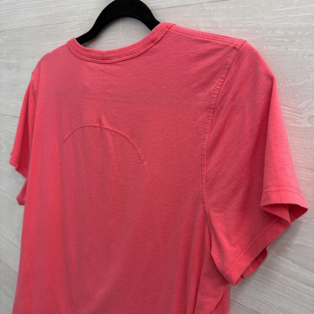 Lululemon Pink Cropped Short Sleeve Top Medium