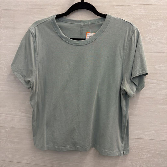 Lululemon Blue Cropped Short Sleeve Top Medium