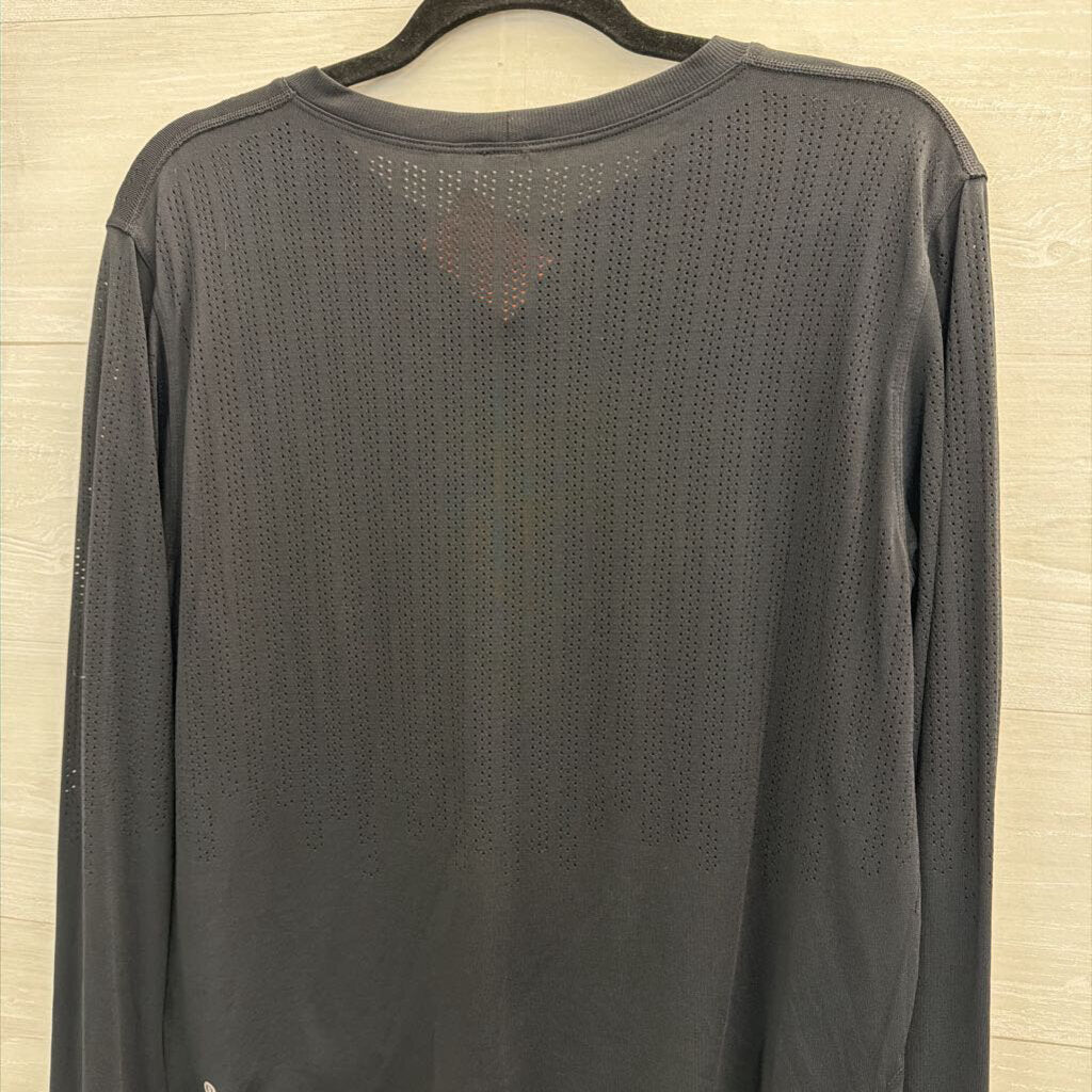 Lululemon Black Cropped Long Sleeve Top Medium