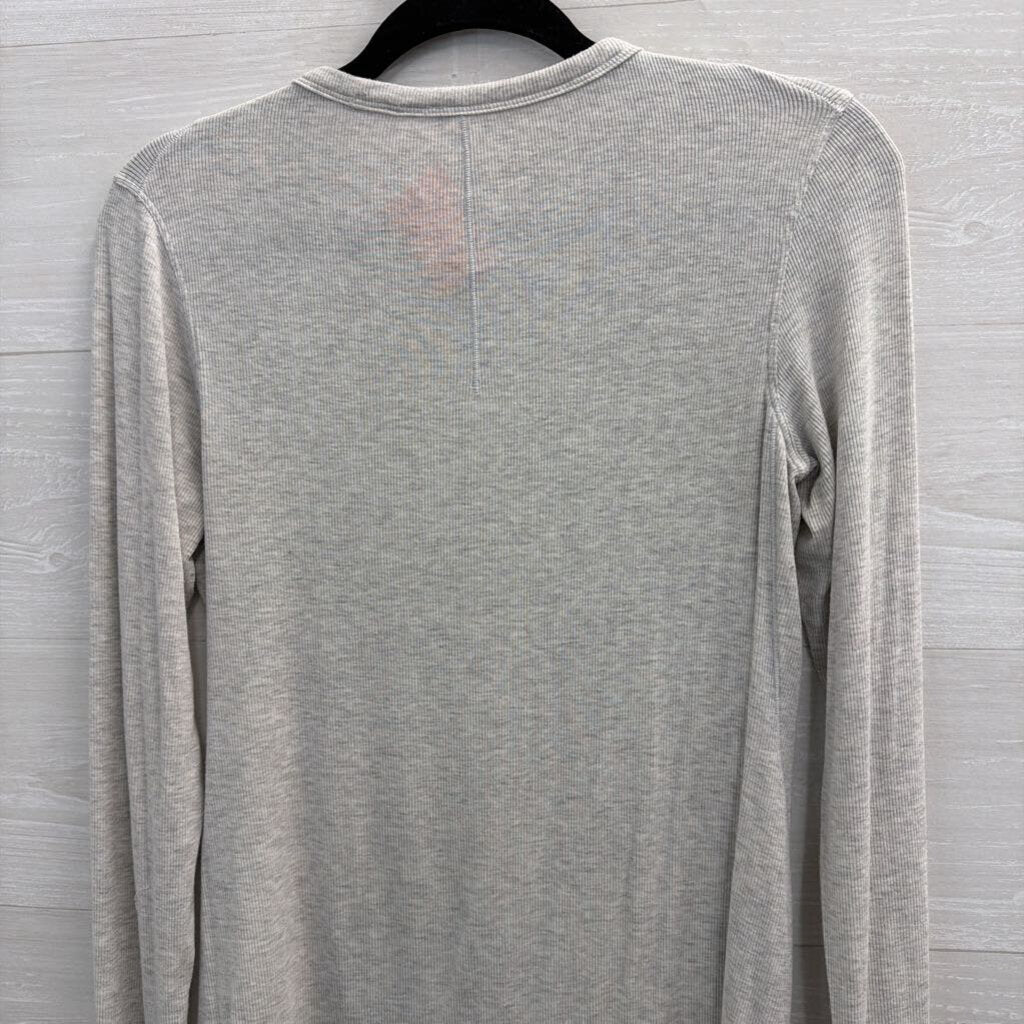 Lululemon Grey Ribbed Long Sleeve Top Medium